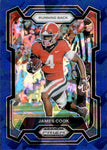 2024 James Cook Panini Prizm Draft Picks Blue Ice 51/99 #11 Buffalo Bills Georgia Bulldogs