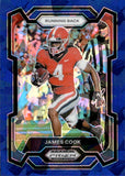 2024 James Cook Panini Prizm Draft Picks Blue Ice 51/99 #11 Buffalo Bills Georgia Bulldogs