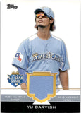 2012 Yu Darvish Topps ALL-STAR STITCHES WORKOUT JERSEY #AS-YD Texas Rangers