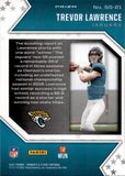 2021 Trevor Lawrence Panini Rookies & Stars STAR STUDDED RED WAVE PRIZM ROOKIE RC #SS-21 Jacksonville Jaguars