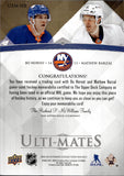 2023-24 Bo Horvat Mathew Barzal Upper Deck Ultimate Collection ULTI-MATES DUAL PATCH 47/49 #UTM-HB New York Islanders