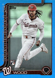2025 James Wood Topps SERIES ONE BLUE FOIL ROOKIE 72/150 RC #181 Washington Nationals
