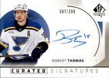 2025-26 Robert Thomas Upper Deck SP Authentic CURATED SIGNATURES AUTOGRAPH 87/299 AUTO #SPC-RT St. Louis Blues