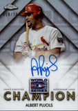 2025 Albert Pujols Topps Chrome WORLD SERIES CHAMPION AUTO 058/100 AUTOGRAPH #WSC-AP St. Louis Cardinals