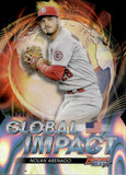 2022 Nolan Arenado Bowman's Best GLOBAL IMPACT DIE-CUT LAVA 46/50 #GI-25 St. Louis Cardinals