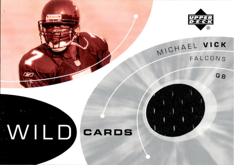 2002 Michael Vick Upper Deck WILD CARDS JERSEY RELIC #WC-MV Atlanta Falcons