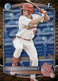 2025 JJ Wetherholt Bowman CHROME PROSPECT 1ST BOWMAN REPTILIAN REFRACTOR #BCP-22 St. Louis Cardinals