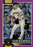 2026 Jacob Misiorowski Topps Chrome PINK REFRACTOR ROOKIE 180/250 RC #196 Milwaukee Brewers