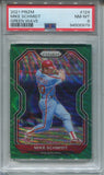 2021 Mike Schmidt Panini Prizm GREEN WAVE PSA 8 #124 Philadelphia Phillies HOF 0979