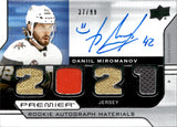 2021-22 Danil Miromanov Upper Deck Premier ROOKIE AUTOGRAPH MATERIALS 37/99 RC AUTO #PRA-DM Vegas Golden Knights