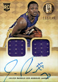 2014-15 Julius Randle Panini Gold Standard AUTOGRAPH JERSEY ROOKIE 132/149 AUTO RC #236 Los Angeles Lakers