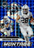 2025 Jonathan Taylor Panini Mosaic MONTAGE BLUE PRIZM 48/99 #22 Indianapolis Colts
