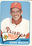 1965 Gene Mauch Topps #489 Philadelphia Phillies BV $15