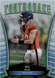 2024 Bo Nix Topps Chrome YOUTHQUAKE REFRACTOR ROOKIE RC #Y-16 Denver Broncos
