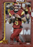 2025 Jayden Daniels Topps Chrome LEATHER REFRACTOR #295 Washington Commanders