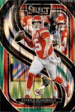 2024 Patrick Mahomes Panini Select PREMIER LEVEL BLACK & GREEN SHOCK PRIZM #120 Kansas City Chiefs