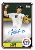 2025 Josh Jung Topps Archives BOARDWALK AND BASEBALL AUTOGRAPH AUTO #87BBA-JJ Texas Rangers