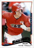 2014 Mike Trout Topps FUTURE STARS SP PHOTO VARIATION #1 Los Angeles Anaheim Angels