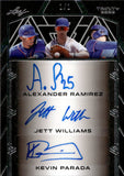 2022 Alexander Ramirez Jett Williams Kevin Parada Leaf Trinity TRIPLE AUTOGRAPH 1/1 ONE-OF-ONE AUTO #TA-4 New York Mets