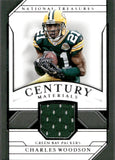 2018 Charles Woodson Panini National Treasures CENTURY MATERIALS 55/99 JERSEY #CM-CWD Green Bay Packers