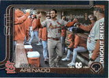 2025 Nolan Arenado Topps SERIES ONE DUGOUT PEEKS BLACK FOIL 10/10 #DP-11 St. Louis Cardinals