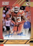 2019 Kendall Fuller Panini Score SIGNATURES AUTOGRAPH AUTO #SI-KF Kansas City Chiefs