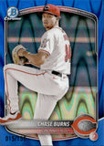2025 Chase Burns Bowman Chrome Prospects BLUE RAYWAVE REFRACTOR 15/150 #BCP-122 Cincinnati Reds