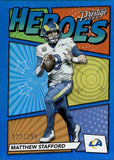 2022 Matthew Stafford Panini Prestige HEROES XTRA POINTS BLUE FOIL 177/299 #H-7 Los Angeles Rams