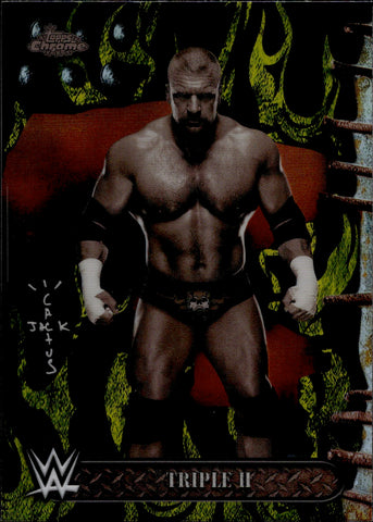 2025 Triple H Topps Chrome Cactus Jack BLACK & YELLOW REFRACTOR #30