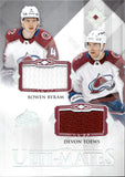 2023-24 Bowen Byram Devon Toews Upper Deck Ultimate ULTI-MATES DUAL JERSEY #UTM-TB Colorado Avalanche