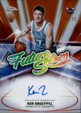 2025-26 Kon Knueppel Topps Chrome ROOKIE FUTURE STARS ORANGE REFRACTOR AUTO 21/25 AUTOGRAPH RC #FS-KK Charlotte Hornets