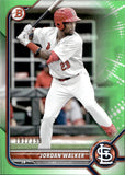 2022 Jordan Walker Bowman PAPER PROSPECTS NEON GREEN 101/399 #BP-20 St. Louis Cardinals