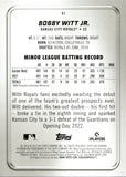 2022 Bobby Witt Jr. Bowman Platinum ICE FOILBOARD ROOKIE RC #51 Kansas City Royals