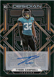 2021 Tyson Campbell Panini Obsidian ELECTRIC ETCH ORANGE ROOKIE AUTOGRAPH 31/75 AUTO RC #175 Jacksonville Jaguars