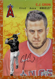 2023 C.J. Cron Topps Chrome Platinum Anniversary ORANGE TOILE REFRACTOR 18/25 #207 Los Angeles Angels
