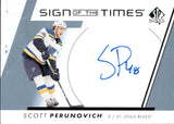 2022-23 Scott Perunovich Upper Deck SP Authentic SIGN OF THE TIMES AUTO AUTOGRAPH #SOTT-SP St. Louis Blues