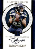 2017 Doug Baldwin Panini Pantheon MILESTONE SCRIPTS AUTOGRAPH 12/25 AUTO #MS-DB Seattle Seahawks