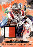 2024 Ja'Lynn Polk Topps Inception FRESHMAN INITIATION ROOKIE RELIC ORANGE 6/50 RC JERSEY #RI-16 New England Patriots