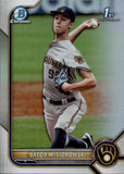 2022 Jacob Misiorowski Bowman Draft 1ST BOWMAN CHROME REFRACTOR #BDC-132 Milwaukee Brewers 2