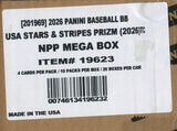 2026 Panini USA Stars & Stripes Prizm Baseball Mega, 20 Box Case