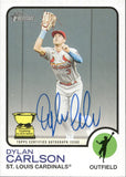 2022 Dylan Carlson Topps Heritage REAL ONE AUTOGRAPH AUTO #ROA-DCN St. Louis Cardinals