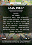 2017 Aaron Judge Topps Fire MONIKERS ROOKIE RC #M-24 New York Yankees