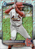 2025 Rainiel Rodriguez Bowman Chrome Prospects 1ST BOWMAN SHIMMER REFRACTOR #BCP-200 St. Louis Cardinals