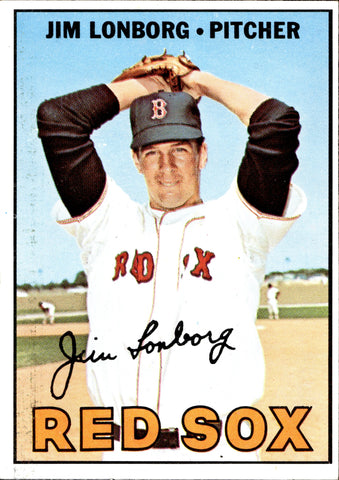 1967 Jim Lonborg Topps #371 Boston Red Sox BV $8