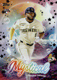 2024 Jackson Chourio Topps Update MYSTICAL BLACK ROOKIE 74/299 RC #MYS-20 Milwaukee Brewers