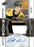 2018-19 Urho Vaakanainen Upper Deck The Cup EXQUISITE COLLECTION ROOKIE AUTO PATCH 30/58 RC AUTOGRAPH #EC-UV Boston Bruins