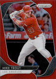 2020 Mike Trout Panini Prizm RED PRIZM #196 Los Angeles Angels