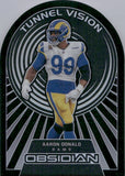 2022 Aaron Donald Panini Obsidian TUNNEL VISION 50/99 #TV-ADO Los Angeles Rams