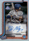 2025 Braden Montgomery Topps Pro Debut CHROME REFRACTOR AUTOGRAPH 68/199 AUTO #PDC-84 Chicago White Sox