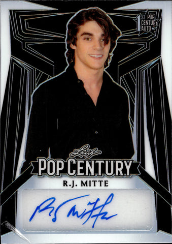 2023 R.J. Mitte Leaf Pop Century BLACK AUTO 01/12 AUTOGRAPH #BA-RJM Brking Bad